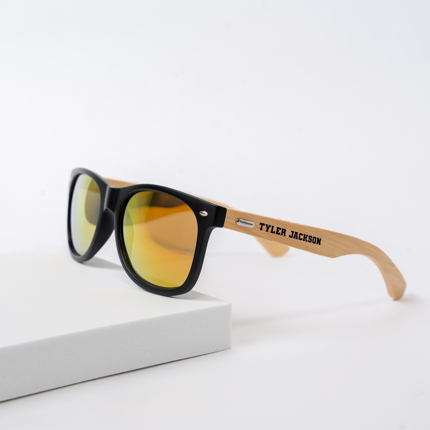 Personalized Wayfarer Wood Sunglasses