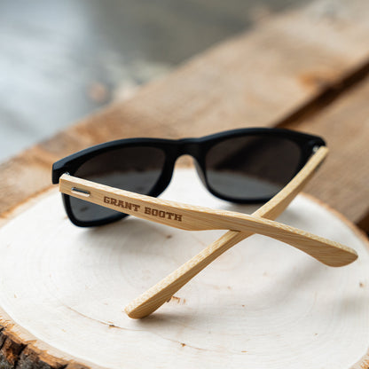 Personalized Wayfarer Wood Sunglasses