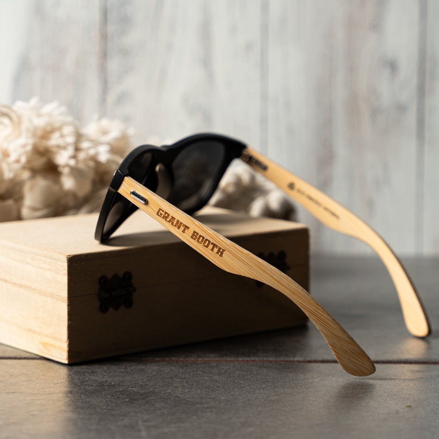 Personalized Wayfarer Wood Sunglasses