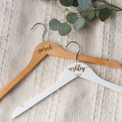 Personalized Wedding Hangers - engraved bridesmaid gifts for her