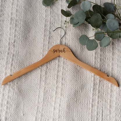 Custom wedding hanger date engraving anniversary gift for her