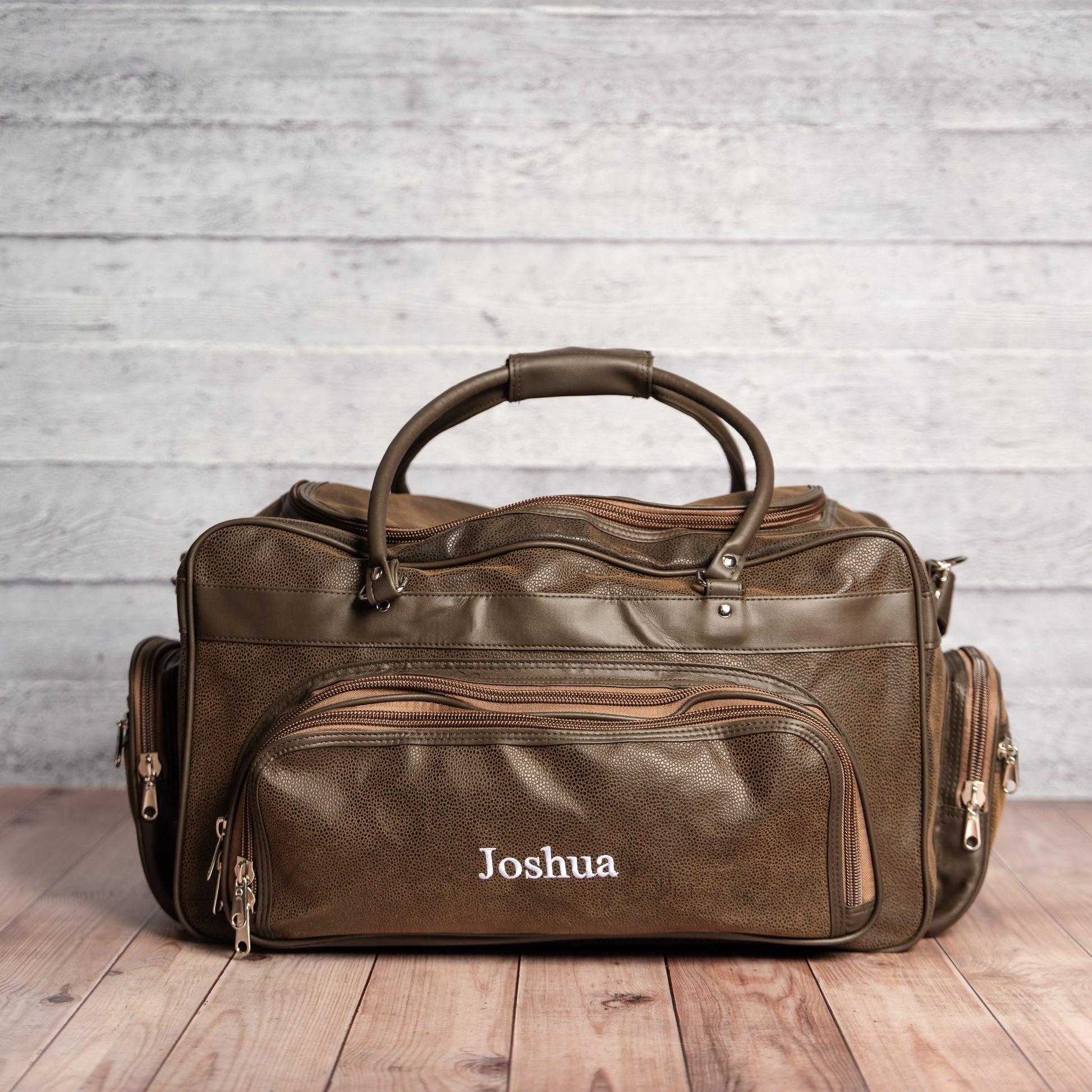 Personalized Legacy Leather Weekender Duffle Bag