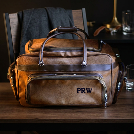 Personalized Legacy Leather Weekender Duffle Bag